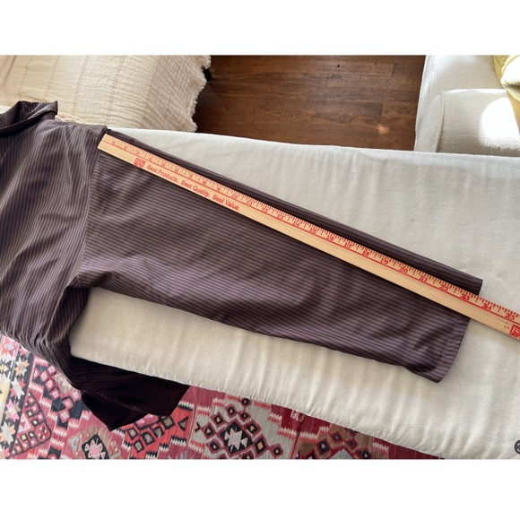 KRISTA LARSON  Silk Button Shirt w/ Pin Tucks & Interior Waist Tie -'AS IS' -O/S - Picture 8 of 15